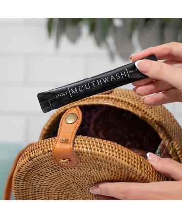 GMW Collection Travel Size Mouthwash Packets - Individual Mini Mouthwash Packets for Fresh Breath - Perfect Travel Size Toiletries for Guest Bathrooms - Alternative to Breath Strips and Breath Spray Matte Black - 20pc - Buy Online on GoSupps.com