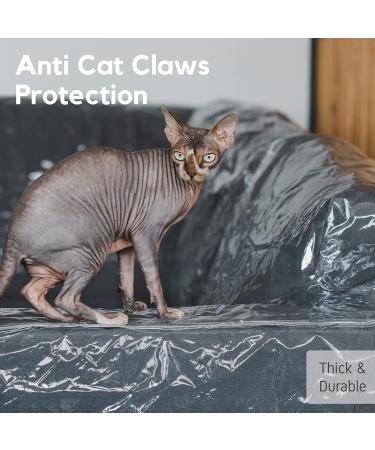 PROTECTO XL Clear Plastic Couch Cover 96 - Waterproof Sofa Protector for Pets - Scratch, Stain, and Dirt Resistant - Furniture Slipcover for Moving and Storage - Buy Online on GoSupps.com