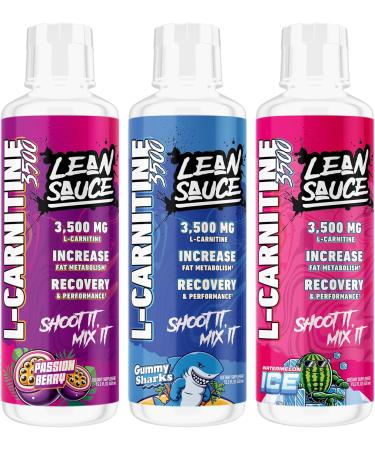 Lean Sauce Liquid L-Carnitine 3500 - Pre Workout Formula Stimulant Free for Optimal Absorption Energy & Muscle Support - 15% More (3500 vs 3000) Gummy Sharks - Buy Online on GoSupps.com