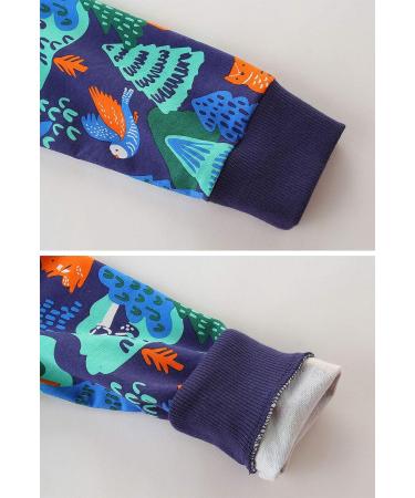 Kids Dinosaur Sweatshirt - Cotton Long Sleeve Pullover for Boys & Girls | Toddler Baby Clothes 1-8 Years - 1-2 Years - Trees Design - Buy Online on GoSupps.com