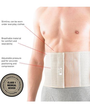 Neo-G Hernia Belt - Upper Abdominal & Umbilical Support for Men and Women - Reduce Overstrain Symptoms - Breathable & Adjustable - Size Small - Buy Online on GoSupps.com