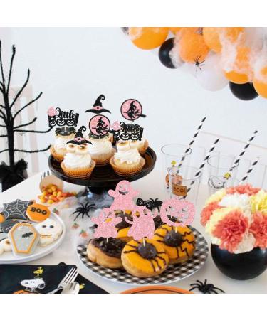 Gyufise 24Pcs Halloween Cupcake Toppers Pink Glitter Ghost Little Boo Cupcake Toppers Halloween Baby Shower Cupcake Toppers Food Picks for Pink Girl Halloween Birthday Baby Shower Party Supplies Style 14 - Buy Online on GoSupps.com