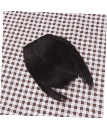 POPETPOP Piece Clip on Fringe Straight Flat Bangs Human Hair Extensions Bangs French Bangs Fringe Front Side Bangs Forehead Hair Extensions Wig with Bang Clip in Bangs Tassel Clip Air Bangs - Buy Online on GoSupps.com