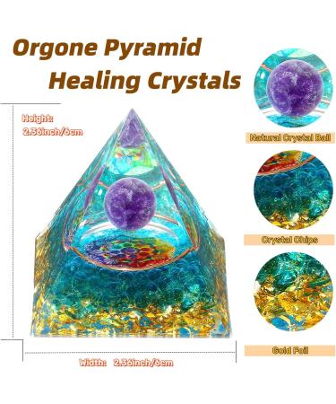 Shop Xiannvxi 2.4 Gemstone Pyramid Crystals - Amethyst & Green Aventurine for Meditation | Natural Spiritual Gifts for Men & Women - Buy Online on GoSupps.com