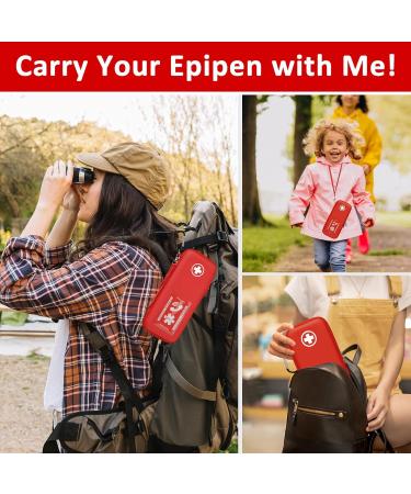 EpiPen Carry Case | Hard Emergency Medical Bag for EpiPens Inhalers & Allergy Medications - Travel Case with Carabiner - Buy Online on GoSupps.com