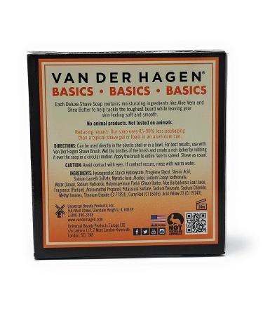 Van der Hagen Deluxe Shave Soap 2.5 oz 3 Pack - Premium Quality Shaving Soap - Buy Online on GoSupps.com