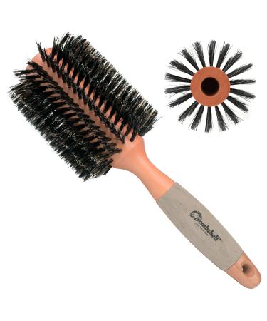 Bombshell Birch Wood Round Brush   Sustainable Boar Bristle Round Brush with Natural Birch Wood Handle  Round Hair Brush for Styling  Blow Out  and Curling 3 Inch (Pack of 1)