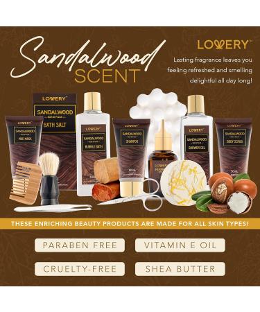 Men's 14Pc Sandalwood Bath Gift Set | Self Care Kit & Relaxing Grooming Basket - Perfect Gift for Dad Boyfriend Husband & Birthdays - Buy Online on GoSupps.com