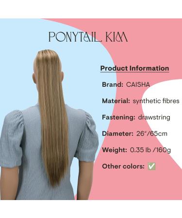 CAISHA 65cm Long Hair Braid Ponytail Extension - Smooth Brown Blond Mix #6H27 PH612 - International Shipping Available - Buy Online on GoSupps.com