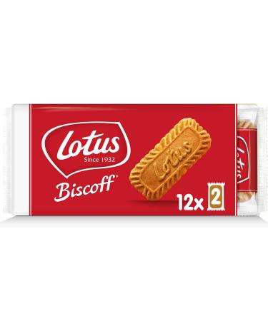Lotus Biscoff - Original Biscuit - Packed in a Bag of 2 Biscuits - Vegan - No Artificial Colouring or Flavourings - 12 Bags of 2 Biscuits - 190g