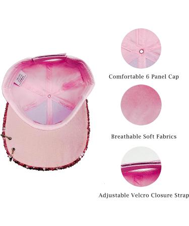 F&P Kids Girls Baseball Cap - Pink Kitty Face, Metal Rings, Adjustable Sizes - Ages 4-9 | Summer Hat for Girls - Buy Online on GoSupps.com