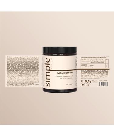 3x Simple Nutrition Ashwagandha KSM 66 - High-Dose Vegan Root Extract 300mg Made in Germany - Annual Supply (12 Months) - Buy Online on GoSupps.com