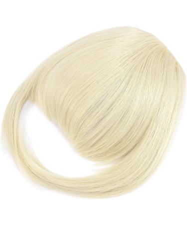 Bleach Blonde Clip In Bangs - Thick Straight Hairpiece for Women - Buy Online on GoSupps.com