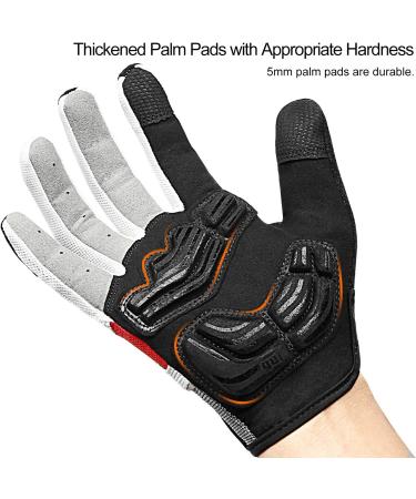 Inbike Men's Bicycle Gloves - Padded 5mm Gel Breathable MTB Gloves for Cycling & Outdoor Activities - Red-Lang Large (21.2 cm Palm) - Buy Online on GoSupps.com