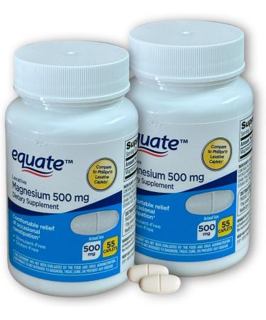 Magnesium for Constipation- 500mg Citrate 55 caplets Digestive Support Laxative (Pack of 2) Boxed by Fusion Shop Store - Buy Online on GoSupps.com