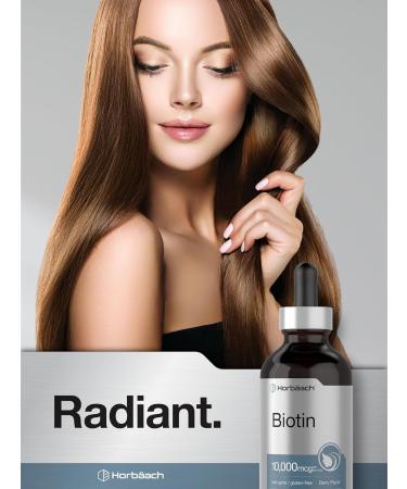 Horb ach Biotin Liquid Drops 10000mcg | 4 fl oz | Berry Flavor | Vegetarian Non-GMO & Gluten Free Supplement - Buy Online on GoSupps.com