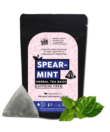 The Tea Trove Organic spearmint tea bags 40 environmentally friendly tea bags 1 piece Organic tea bags with spearmint