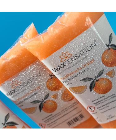 WAXSENSATION Paraffin Wax for Hands & Feet - Orange (3 x 450g) | Premium Moisturizing Treatment for Soft Skin - Buy Online on GoSupps.com