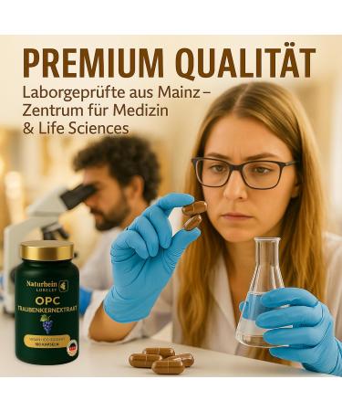  LEONARDINO NatuRhein LORELEY Germany OPC Grape Seed Extract - High Dosed from Premium Wine Grapes - 180 Vegan Capsules - Natural & Pure OPC - Lab Tested in - Buy Online on GoSupps.com