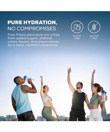 PURE TRIBE Electrolytes Powder Packets Sugar Free Electrolytes with 6 B Vitamins & Adaptogens Mixed Berry Drink for Instant Hydration & Energy 30 Stick Servings - Buy Online on GoSupps.com