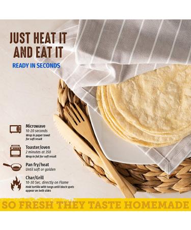 Del Campo 8 Inch Soft Corn Tortillas - Gluten Free, Authentic Mexican Food for Wraps, Tacos, Quesadillas, Burritos - Kosher (8ct) - 14 oz Pack - Buy Online on GoSupps.com