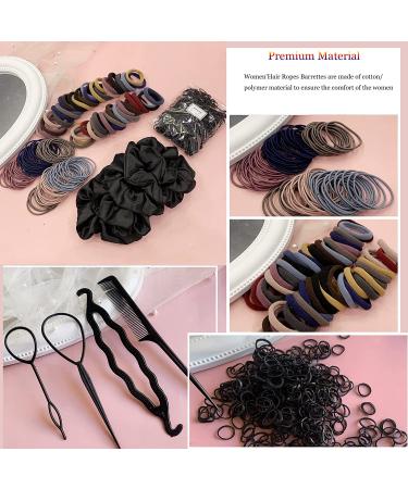YANRONG 755PCS Hair Accessories Set for Woman - Seamless Ponytail Holders, Scrunchies, Hair Bands - Ideal for Thick and Curly Hair (Mix) - Buy Online on GoSupps.com