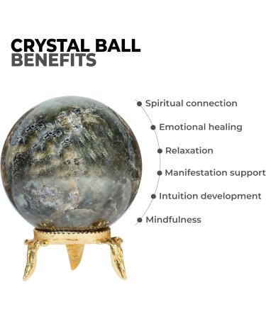 PYOR Labradorite Crystal Round Crystal Ball Spiritual Crystals Crystal Balls Crystals and Stones Gemstone Collection Decorative Balls Energy Crystals Meditation Altar Labrodorite - Buy Online on GoSupps.com