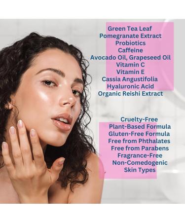 Elysian Gaze Probiotic Facial Serum | Revitalize & Rejuvenate with Caffeine Hyaluronic Acid Vitamins C&E | Plant-Based Made in USA - Shop Now - Buy Online on GoSupps.com