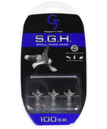 G5 Outdoors Small Game Broadheads, Designed with Blunt Tips to Prevent Arrow Burrowing! Ideal with Any Type of Bow. (3 Pack) 100 Grain
