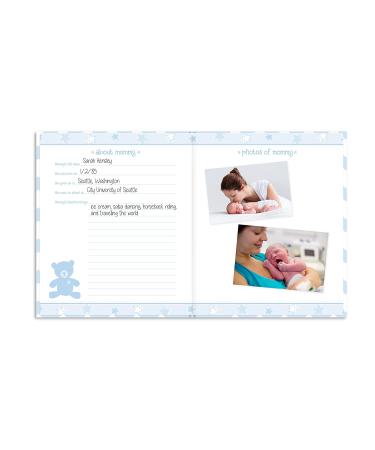 Lil Peach Chevron Blue Baby Memory Journal Book | Baby Keepsake Album - Buy Online on GoSupps.com