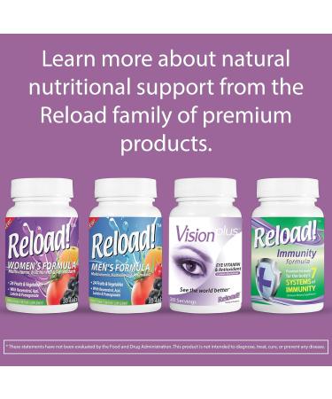 Reload! Vision Plus Eye Health Supplement Lutein Zeaxanthin Bilberry Vitamin A 60 Capsules - Buy Online on GoSupps.com