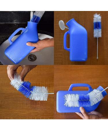 Urinals for Men Thick Firm Portable Urinal Urine Collection for Incontinence Elderly Travel Bottle and Emergency (Blue) 2 Packs-1200ml Happy - Buy Online on GoSupps.com