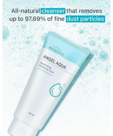 BEYOND Angel Aqua Cleansing Foam - Vegan Korean Skin Care Gentle Hydrating Face Wash with Coconut & Hyaluronic Acid | 10.1fl oz - Buy Online on GoSupps.com
