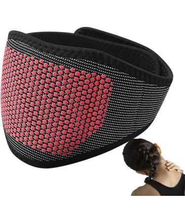 Joberio Heated Neck Support | Magnetic Wormwood Neck Warmer for Fatigue Relief - Portable Unisex Neck & Shoulder Protection in Black & Red Dot - Buy Online on GoSupps.com