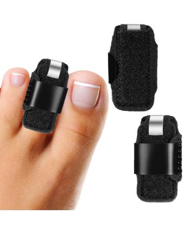 Toe Splints for Straightening Toes Straightener Adjustable Toe Corrector Brace for Men Women Toe Injuries Fractures Sprains 2Pcs