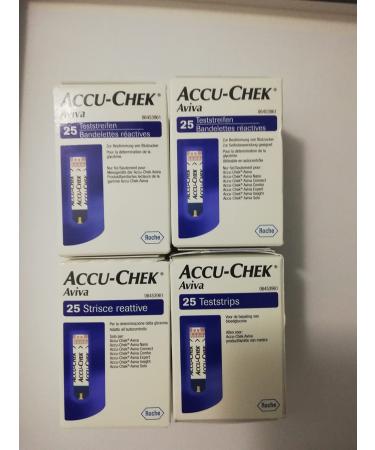 ACCU Chek Aviva - 100 strips reactive for blood sugar testing - ACCU check