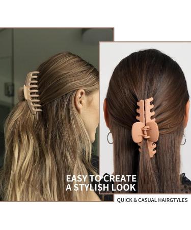 4-Piece Hair Clip Set - 11cm Matte Clips for Thick & Thin Hair - Stylish Hair Accessories & Perfect Gift - Buy Online on GoSupps.com