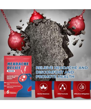 ZJchao 30-Piece Headache Relief Patches - Acupuncture Massage for Pain Stress & Migraine Relief | Best Health Patches for Home & Salon - Buy Online on GoSupps.com