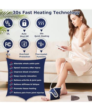 Heated Foot Ankle Wrap for Achilles Tendinitis & Plantar Fasciitis Pain Relief - Electric Heating Pad with Auto Shut Off | Adjustable Heat Therapy for Sprains, Strains, Arthritis - CAMECO 1 PACK - Buy Online on GoSupps.com