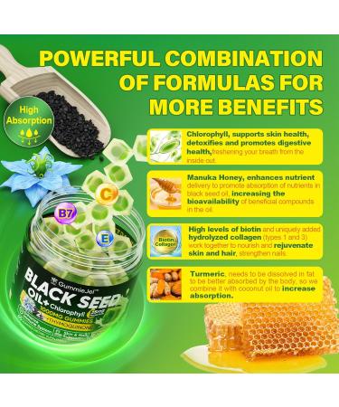 EnvyCure 2 Pack Moringa Spirulina Gummies Organic with 1 Pack Black Seed Oil Gummies - Buy Online on GoSupps.com