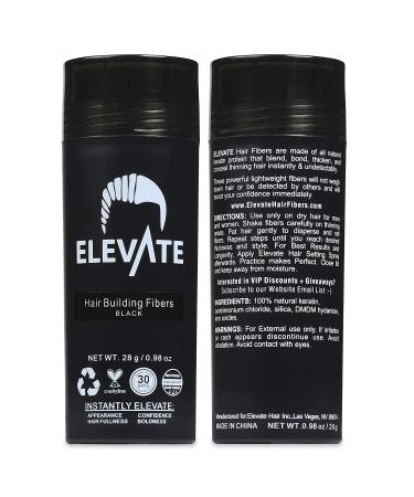 ELEVATE Hair Perfecting 2-in-1 Kit - Natural Hair Thickening Fibers & Spray Applicator Pump | Conceal & Thicken Thinning Hair (Medium Brown & Black) - Buy Online on GoSupps.com