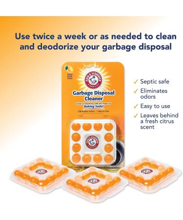 Arm & Hammer 24-Count Sink Garbage Disposal Cleaner & Deodorizer Capsules - Citrus Scent - Pack of 2 - Buy Online on GoSupps.com
