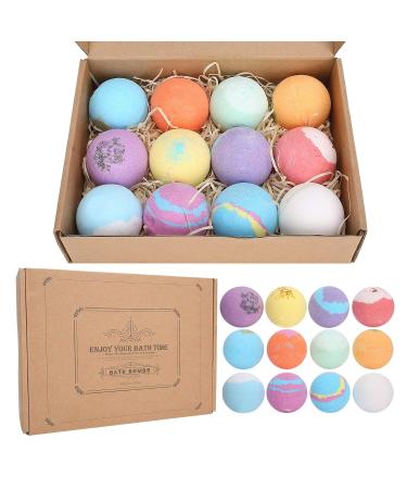 12-Piece Scented Bath Salt Bombs - Relaxing Bubble Bath Balls & Body Cleanser for Women & Kids | International Shipping - Buy Online on GoSupps.com