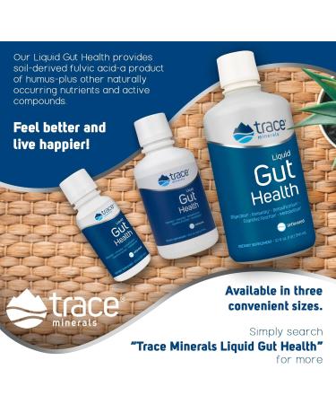 Trace Minerals Liquid Gut Health Support | 10mg Humic & Fulvic Acid | Normal Digestion, Immunity & Metabolism | Detoxification | Unflavored | 8 fl oz - Buy Online on GoSupps.com
