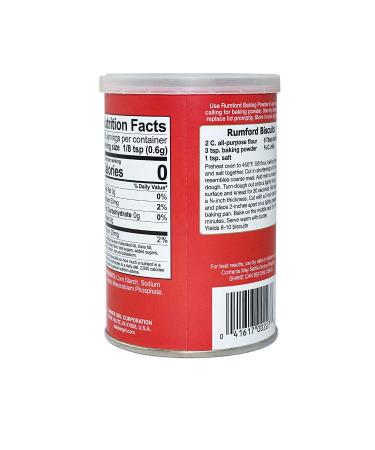 Rumford Aluminum Free Baking Powder 8.1oz Canisters (Pack of 2) - Baking Essential - Buy Online on GoSupps.com