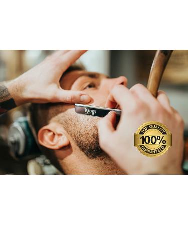 Kings Cutthroat Men's Straight Razor with Travel Pouch - Essential Grooming Tool for Beards - Buy Online on GoSupps.com