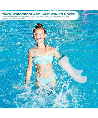 Waterproof Arm Cast Cover for Child - Protective Shower Sleeve for Injured Arm - Watertight Seal to Keep Wounds Dry - Soft & Comfortable - Reusable for Bath & Swimming - Buy Online on GoSupps.com