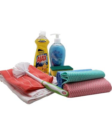 All-Inclusive Dorm Room Kitchen Cleaning Kit | Ajax Sponges Soap & Essentials for Students - Buy Online on GoSupps.com