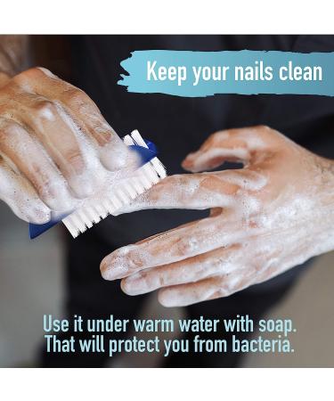 Konex Double-sided Hand and Nail Brush in Red - Gentle Cleaning for Hands and Nails - Buy Online on GoSupps.com