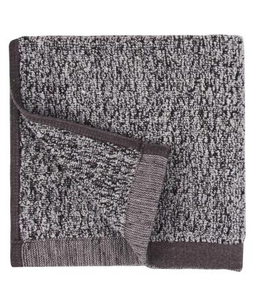 Everplush Diamond Jacquard Bath Linens Wash Cloth 6 Pack 13 x 13 Gray Gray 6 x Washcloth (13 x 13 in)